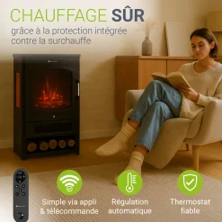 Elektrokaminofen 1800W mit Flammeneffekt