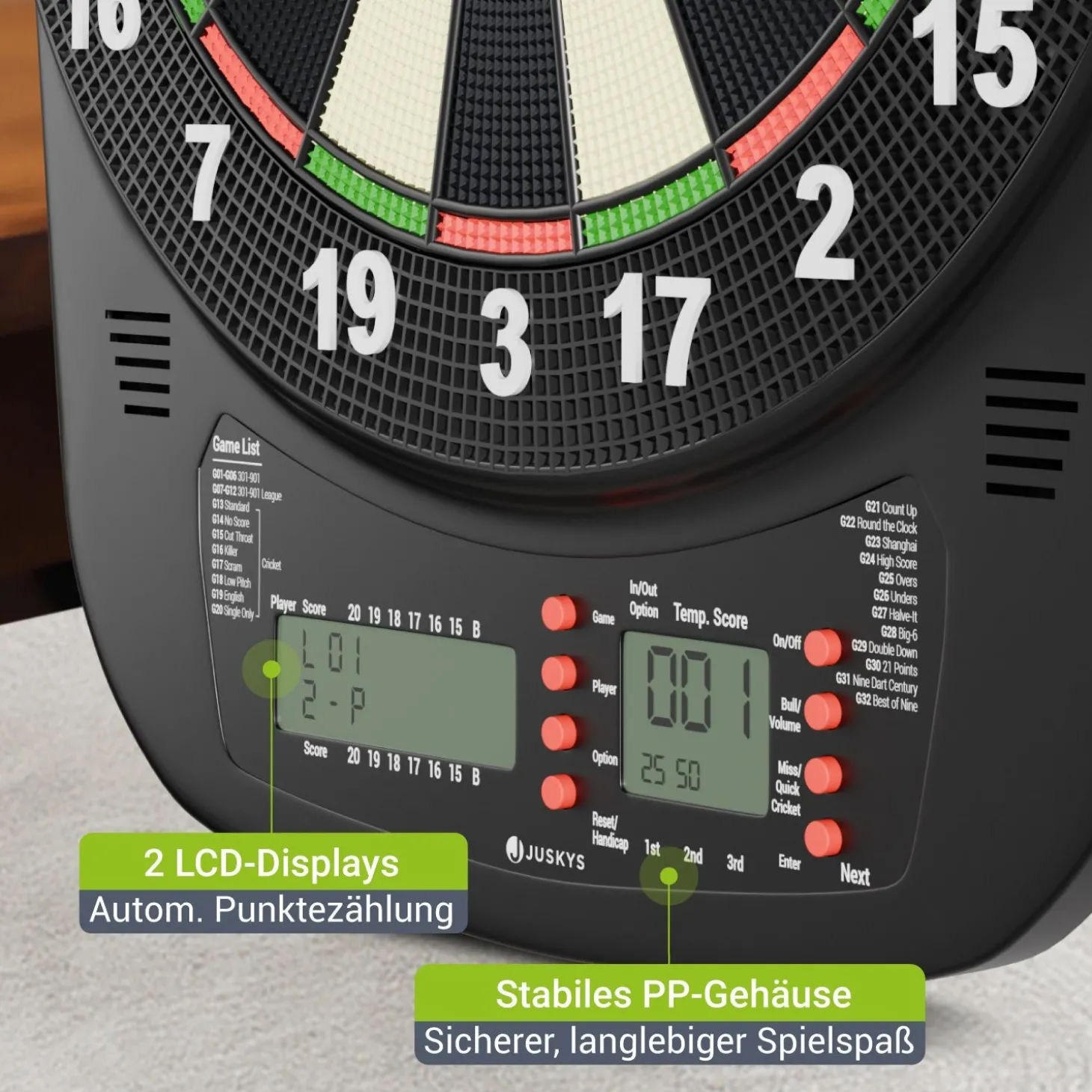 Elektronische Dartscheibe