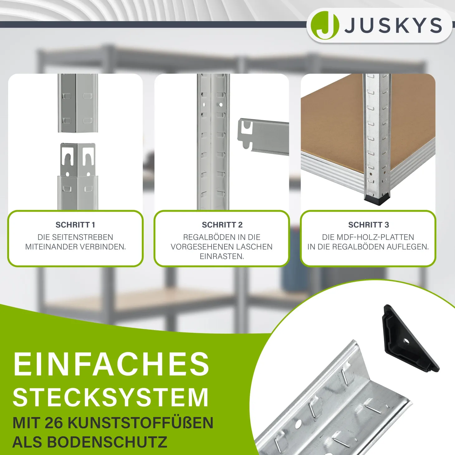 3er Regalsystem 1 Corner & 2 Basic