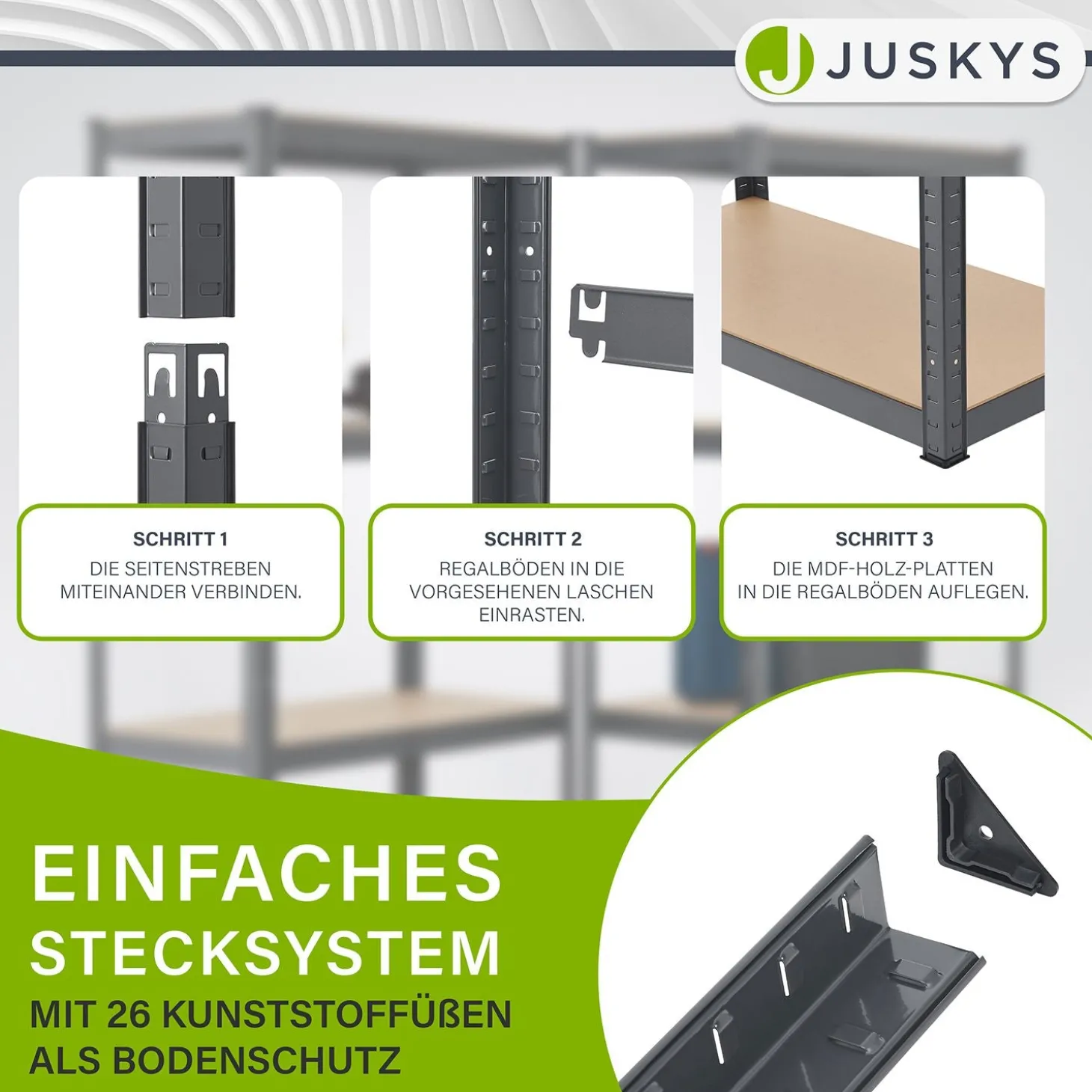 3er Regalsystem 1 Corner & 2 Easy