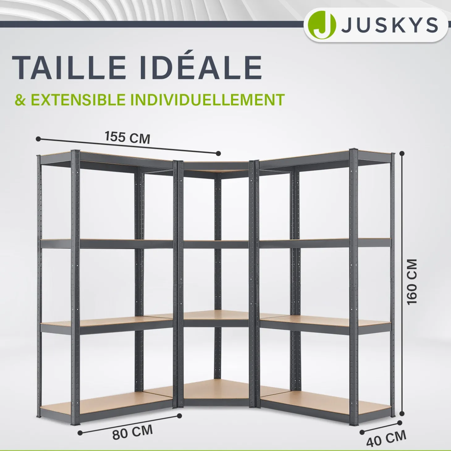 3er Regalsystem 1 Corner & 2 Easy
