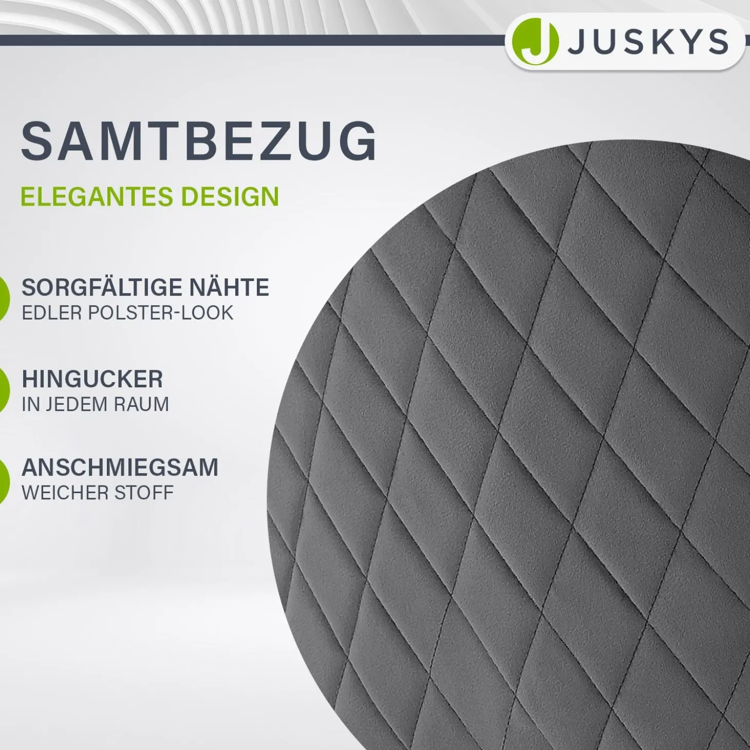 Esszimmerstuhl drehbar mit Samt Clyde