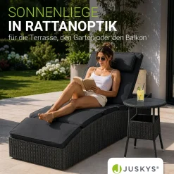 Faltbare Polyrattan Sonnenliege Lamia