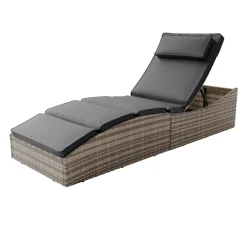 Faltbare Polyrattan Sonnenliege Lamia