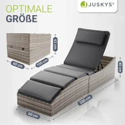 Faltbare Polyrattan Sonnenliege Lamia