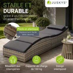 Faltbare Polyrattan Sonnenliege Lamia