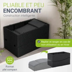 Faltbare Polyrattan Sonnenliege Lamia