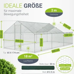 Freilaufgehege HLS25T für Hühner
