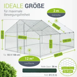 Freilaufgehege HLS25T für Hühner