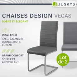 Freischwinger Stuhl Vegas mit Kunstleder