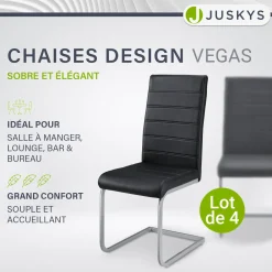 Freischwinger Stuhl Vegas mit Kunstleder