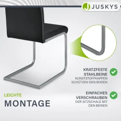 Freischwinger Stuhl Vegas mit Kunstleder