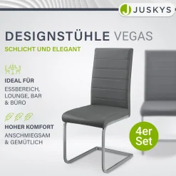 Freischwinger Stuhl Vegas mit Kunstleder