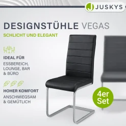 Freischwinger Stuhl Vegas mit Kunstleder