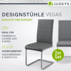 Freischwinger Stuhl Vegas mit Kunstleder