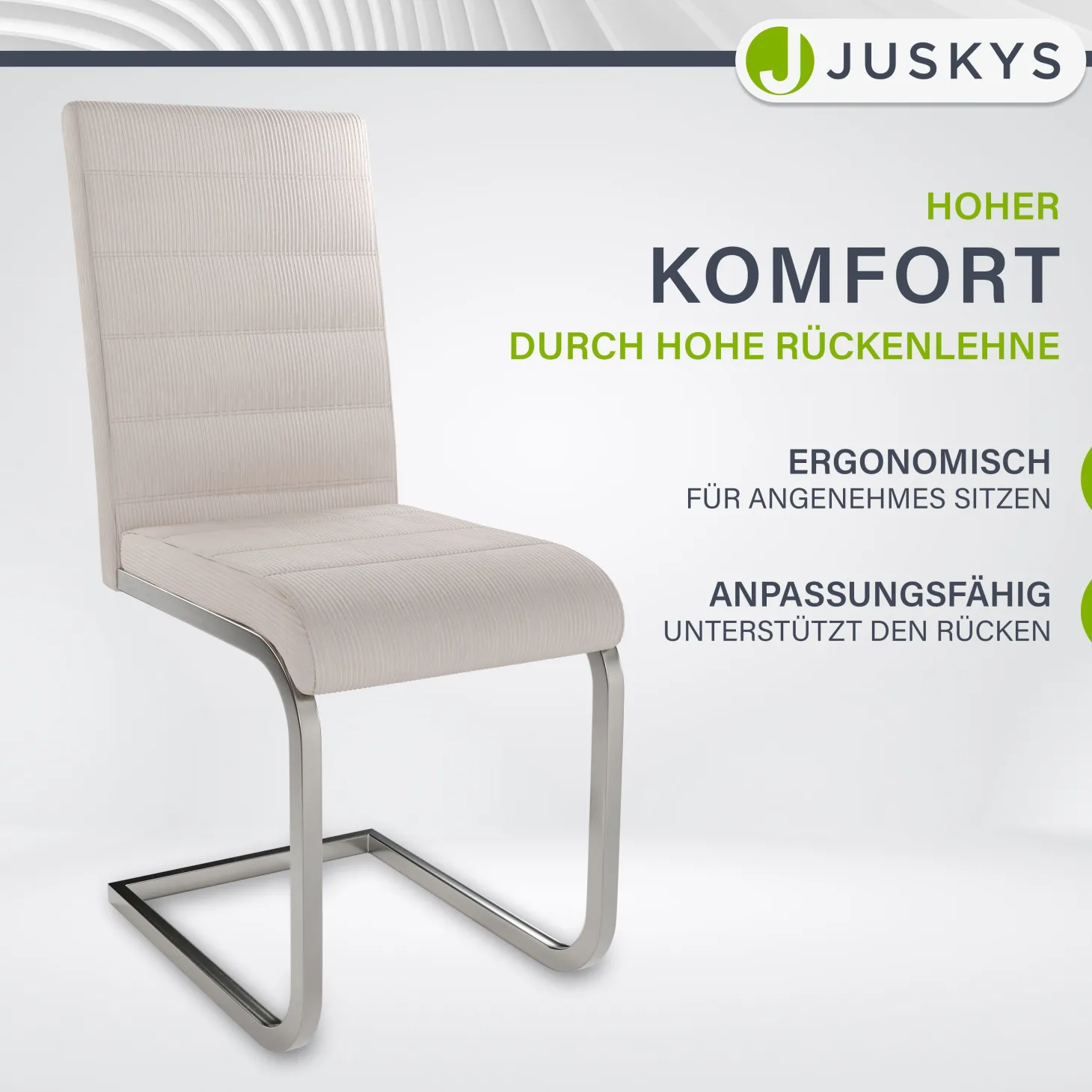 Freischwinger Stuhl Vegas mit Cord