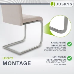 Freischwinger Stuhl Vegas mit Cord
