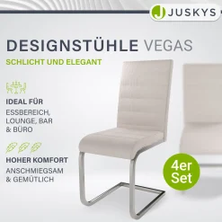 Freischwinger Stuhl Vegas mit Cord