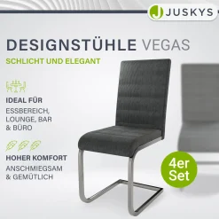 Freischwinger Stuhl Vegas mit Cord