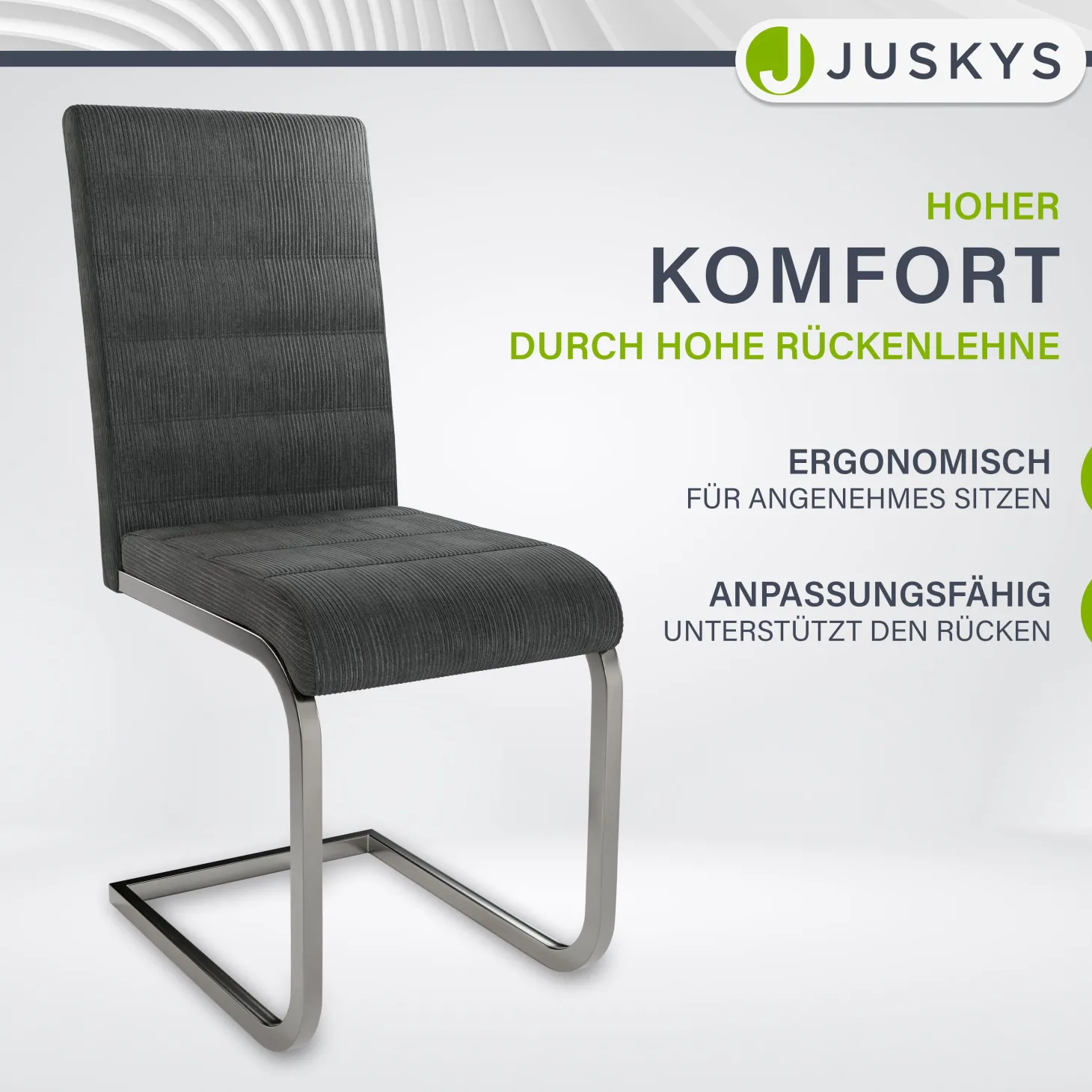 Freischwinger Stuhl Vegas mit Cord