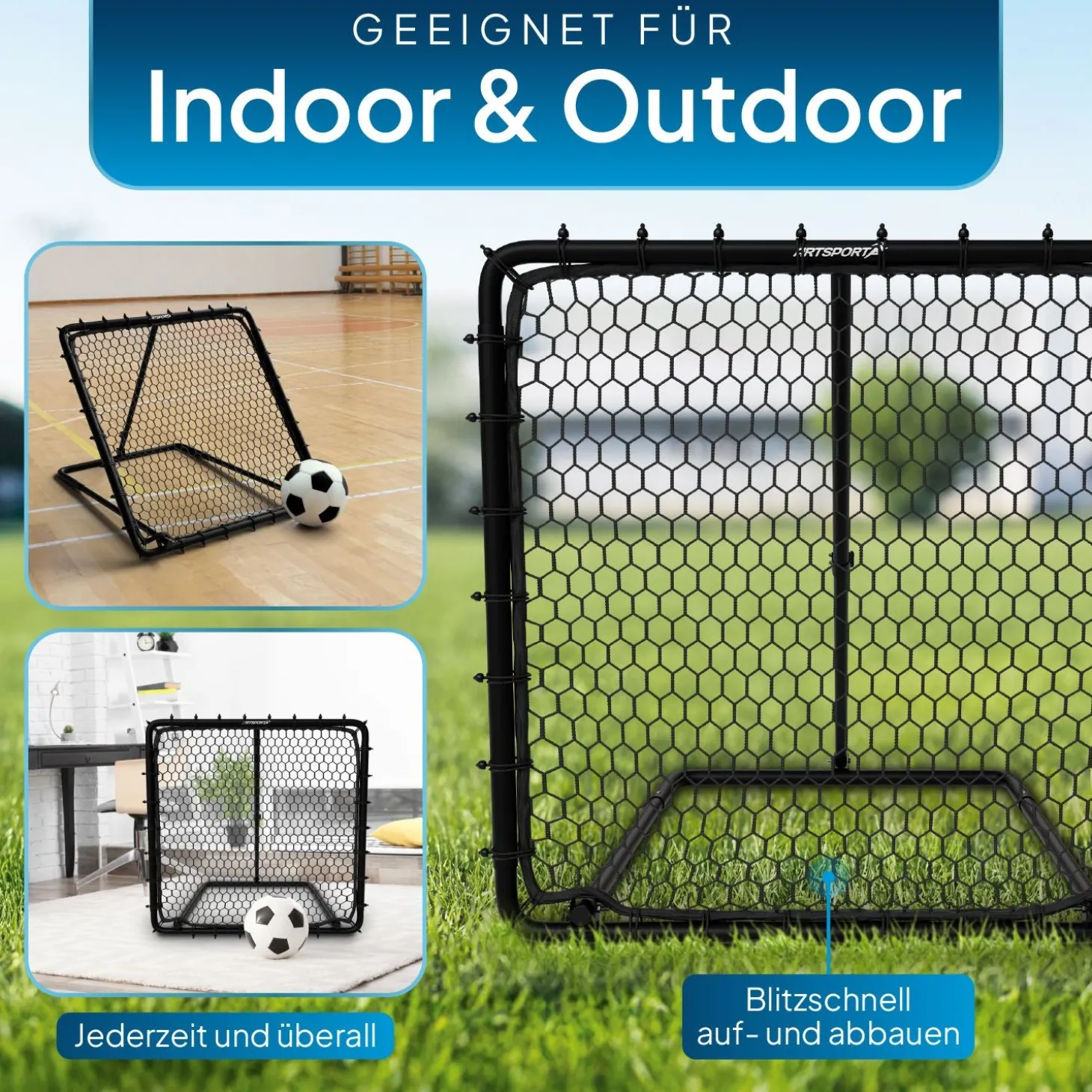 Fußball Rebounder 100 x 100 cm Power Pass