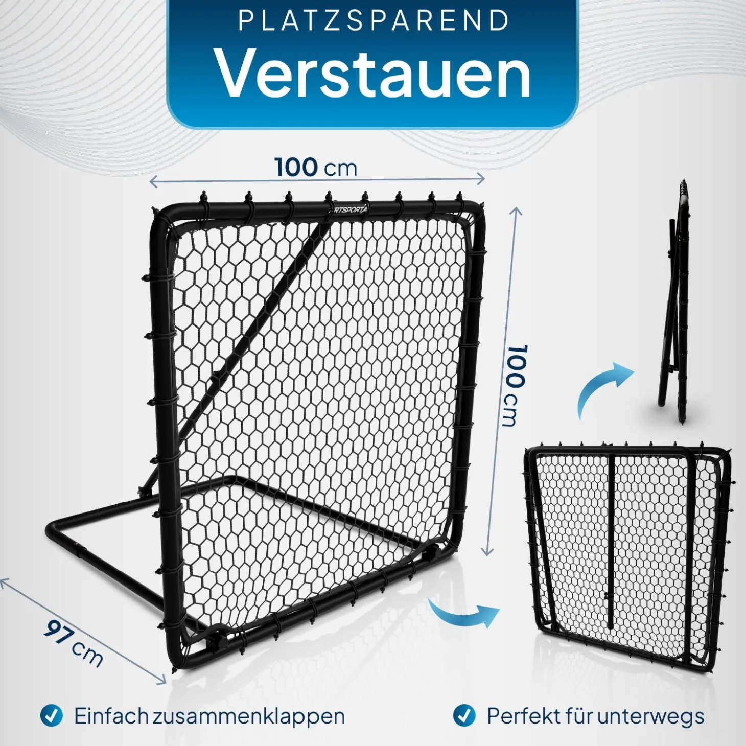 Fußball Rebounder 100 x 100 cm Power Pass