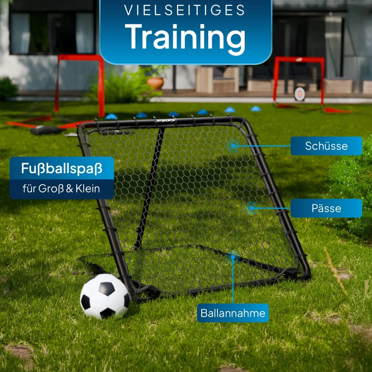 Fußball Rebounder 100 x 100 cm Power Pass