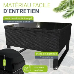 Gartenlounge für 4 Personen Santorini