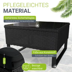 Gartenlounge für 4 Personen Santorini