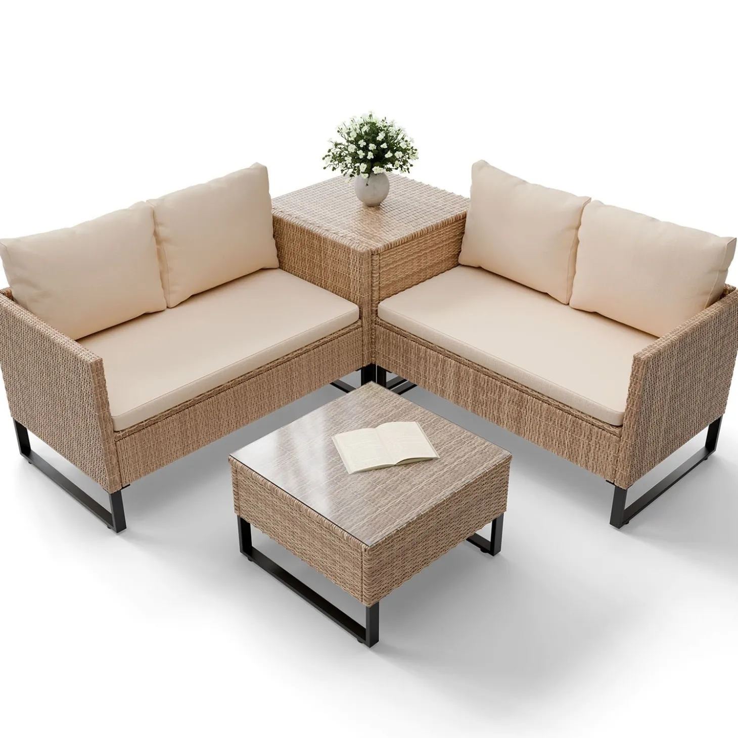 Gartenlounge für 4 Personen Santorini