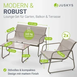 Gartenmöbelset Genua 4-teilig