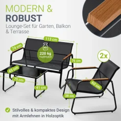 Gartenmöbelset Genua 4-teilig