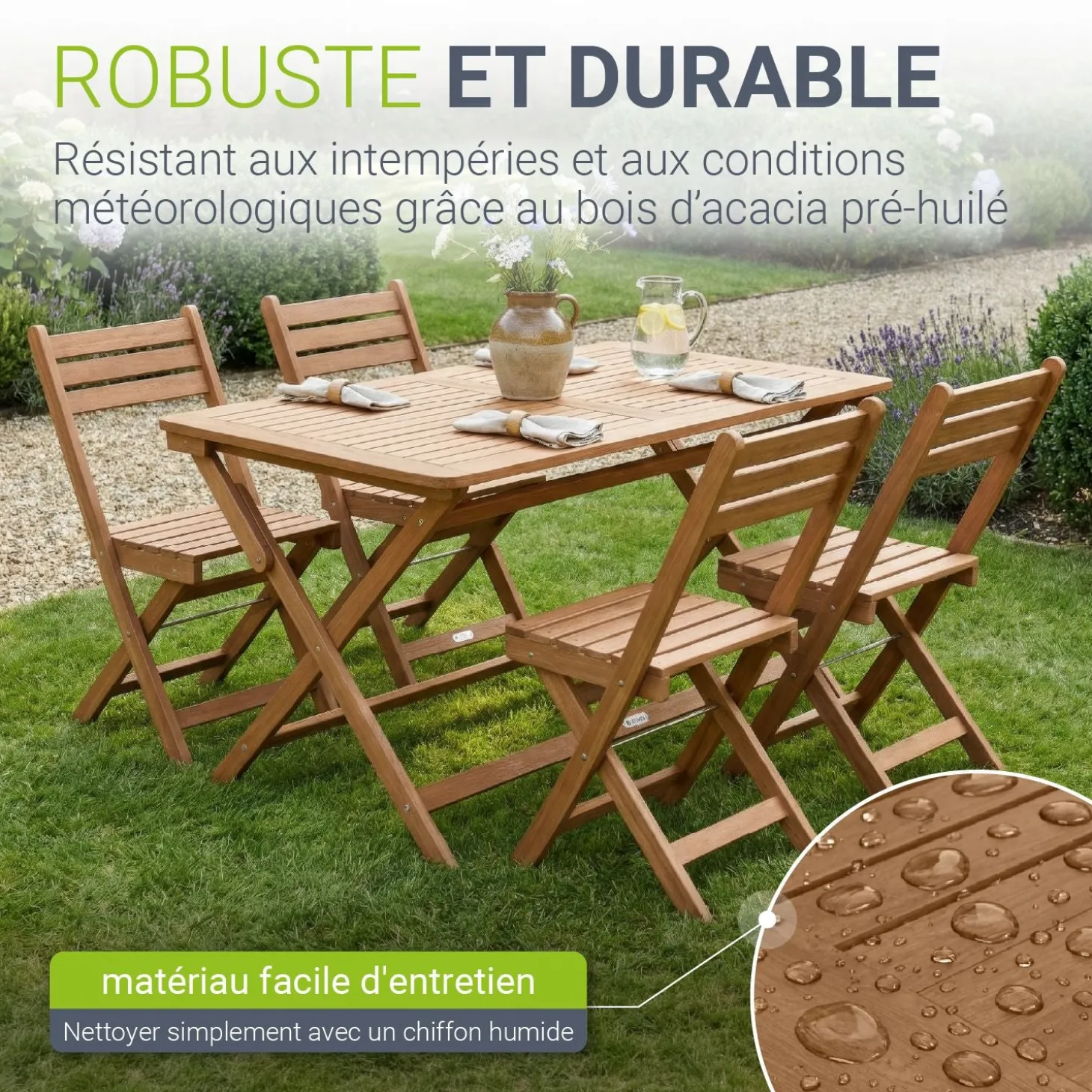 Gartenmöbel-Set Rimini aus Akazienholz