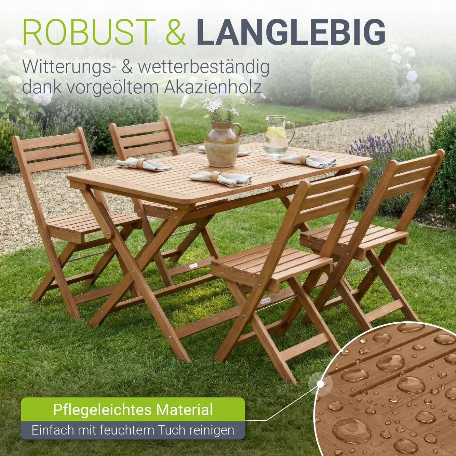 Gartenmöbel-Set Rimini aus Akazienholz