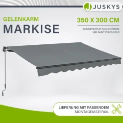 Gelenkarmmarkise mit Kurbel