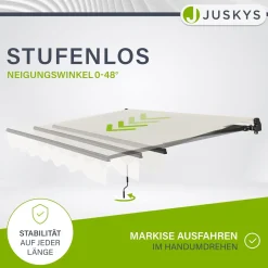 Gelenkarmmarkise mit Kurbel