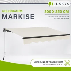 Gelenkarmmarkise mit Kurbel
