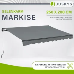 Gelenkarmmarkise mit Kurbel