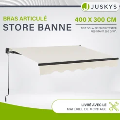 Gelenkarmmarkise mit Kurbel