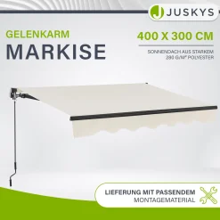Gelenkarmmarkise mit Kurbel