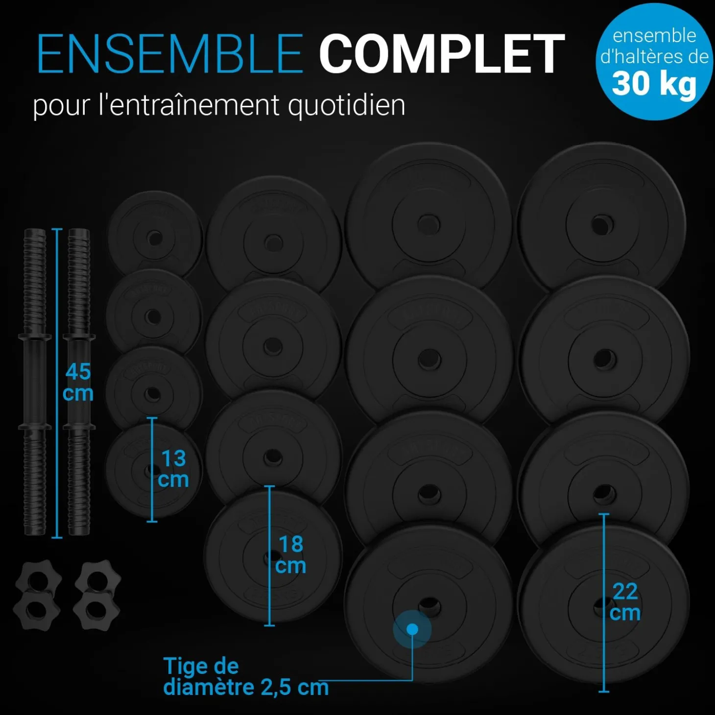 Hantelset 30 kg