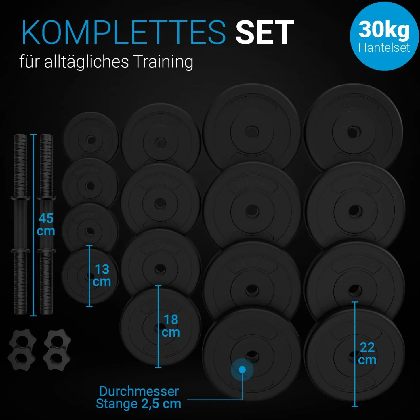 Hantelset 30 kg