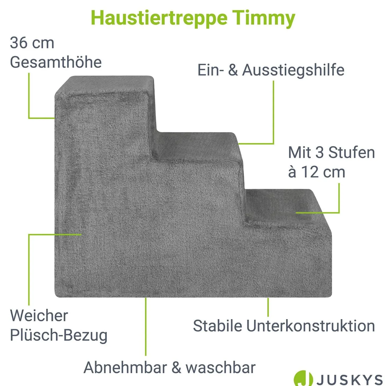 Haustiertreppe Timmy mit 3 Stufen