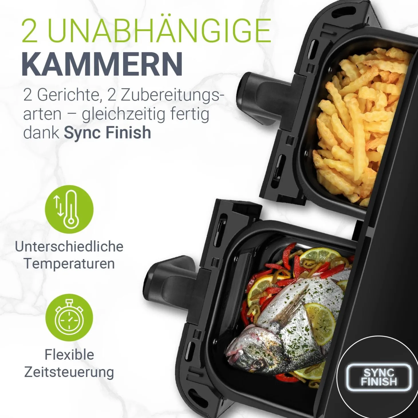 Heißluftfritteuse 9 L