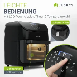Heißluftfritteuse 12L mit 10 Programmen