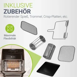 Heißluftfritteuse 12L mit 10 Programmen