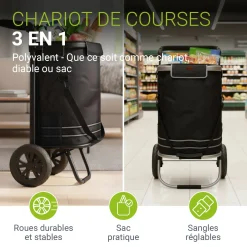 3in1 Einkaufstrolley - 56 L Kapazität