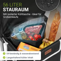 3in1 Einkaufstrolley - 56 L Kapazität