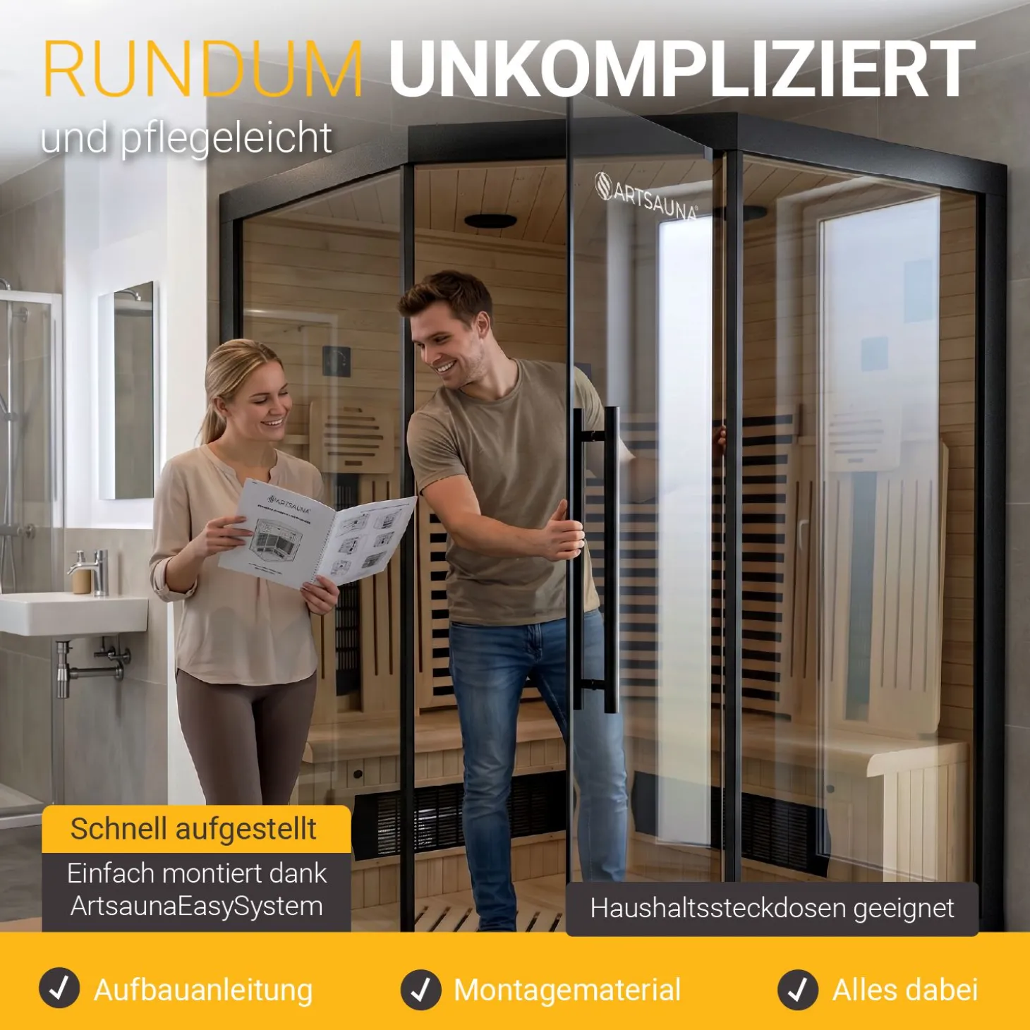 Infrarotkabine Malmö 140 - schwarz
