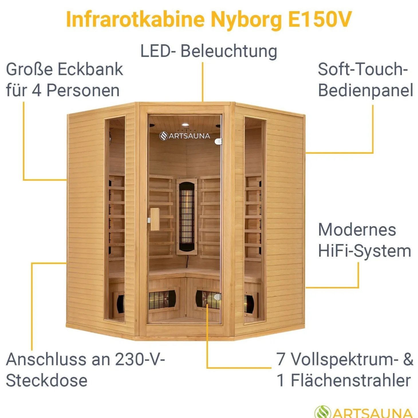 Infrarotkabine Nyborg E150V